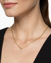 Micro Pavé Quatrefoil Amulet in 18K Yellow Gold with Diamonds, 7.4mm